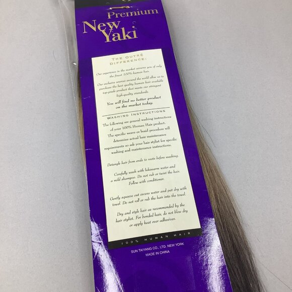 New Yaki 12” MO2716 Dark Root Blonde Yaki Straight 100% Human Hair Extensions - Picture 5 of 5